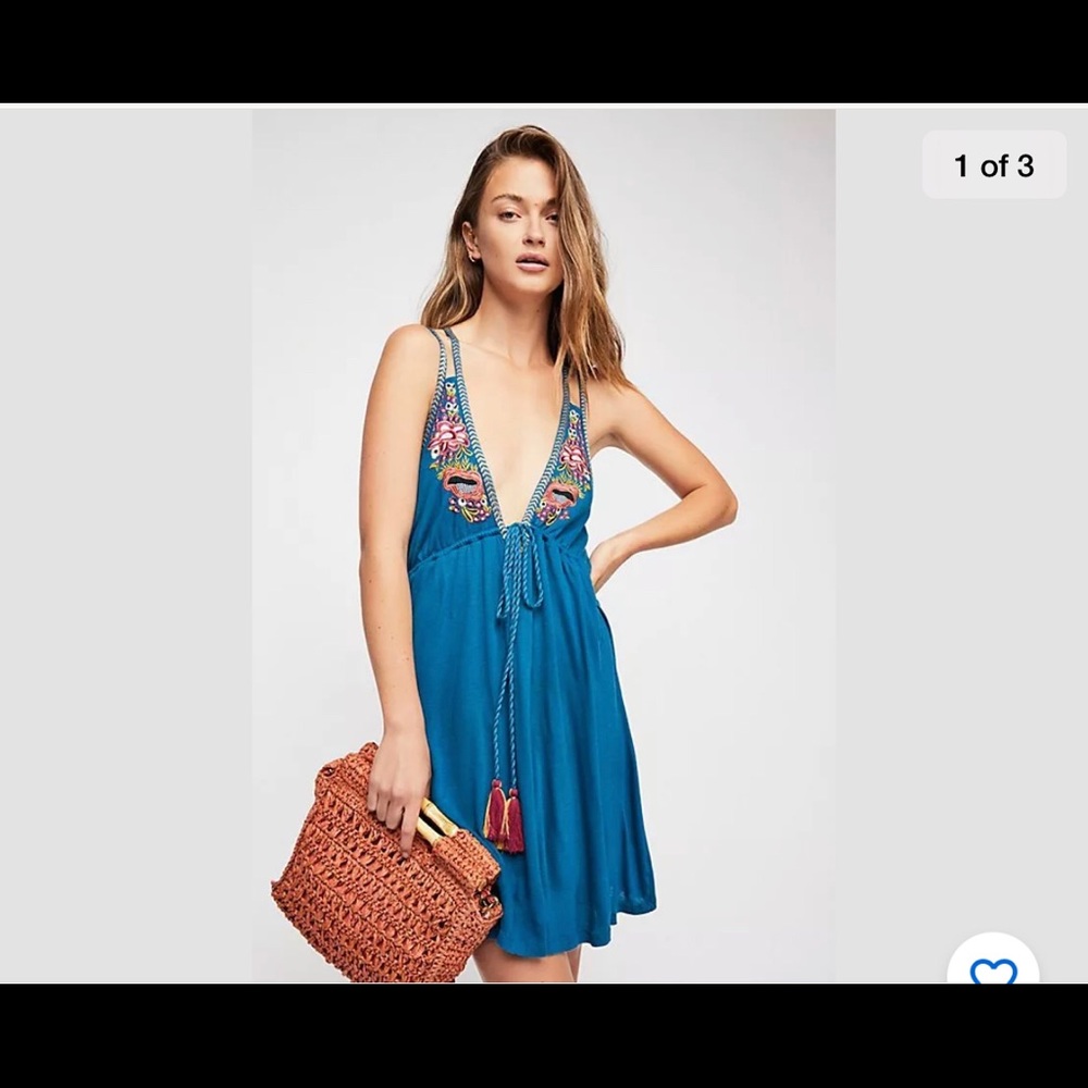 Free People turquoise dress. New!